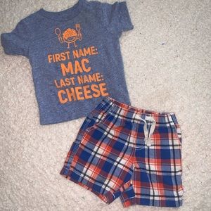 Mac and cheese shirt Ian’s shorts 🩳